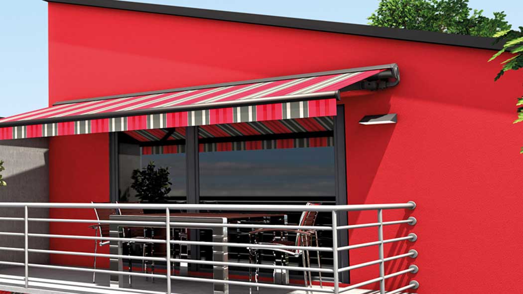 ERHARDT MARKISEN - Hülsenmarkise, Balkon mit Geländer