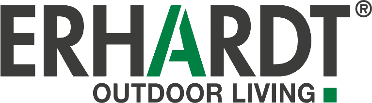 Erhardt-Logo: Schwarze Schrift, das A ist gr&uuml;n